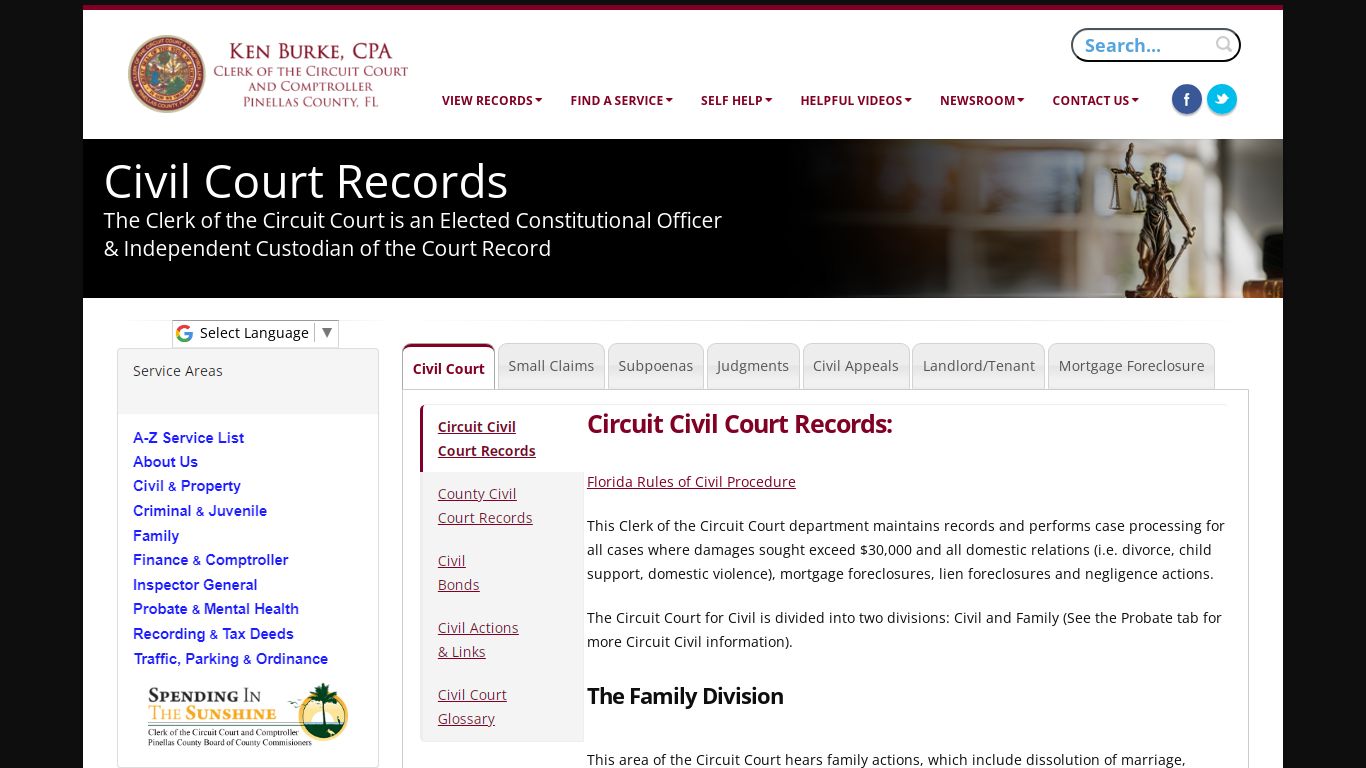Civil & Family - Pinellas County Clerk of the Circuit Court and Comptroller
